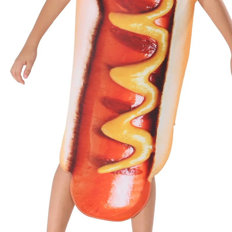 Забавный костюм с 3D принтом колбасы для костюмированной вечеринки костюмы