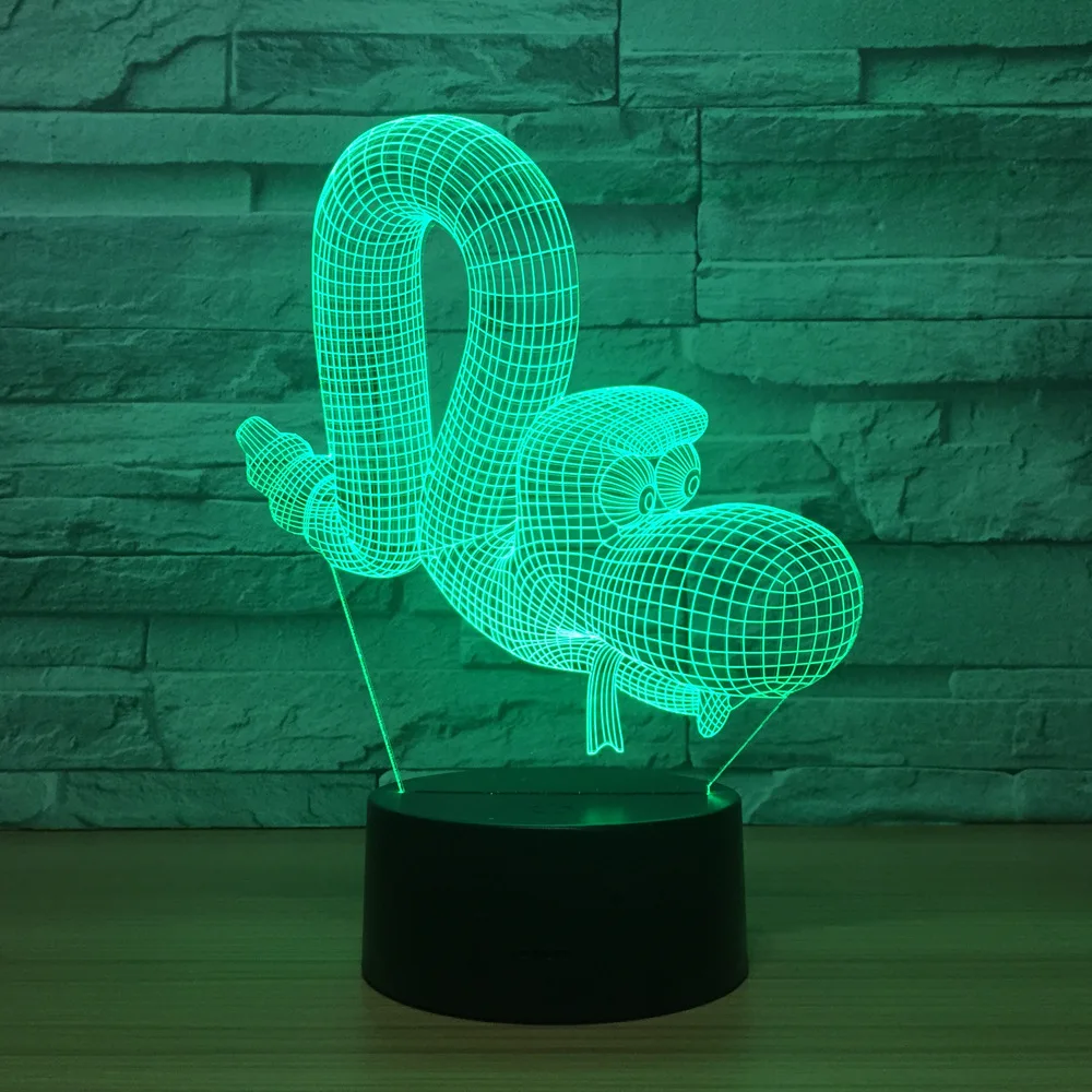 Caterpillar светодиодный светильник умный дом 3d Lights Красочные сенсорный Управление светодиодный ночь Простые Модные атмосфера рождения детей Декор огни