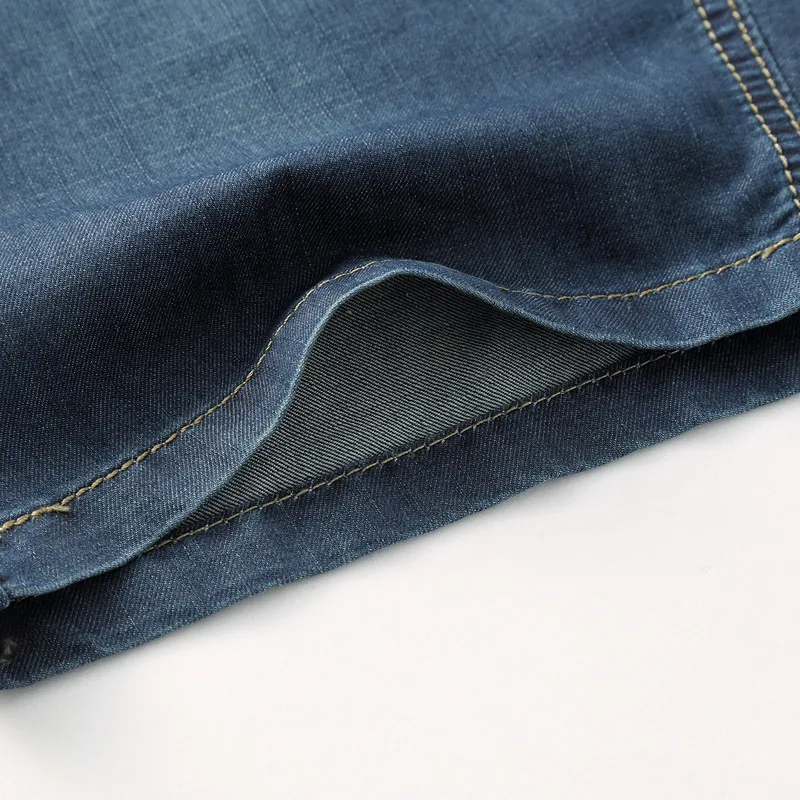 Джинсовые шорты MOGU мужские до колен модные однотонные повседневные короткие