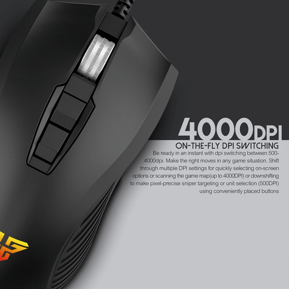 Новая игровая мышь Fantech X14 проводная USB 7 кнопок RGB светильник 4000 DPI