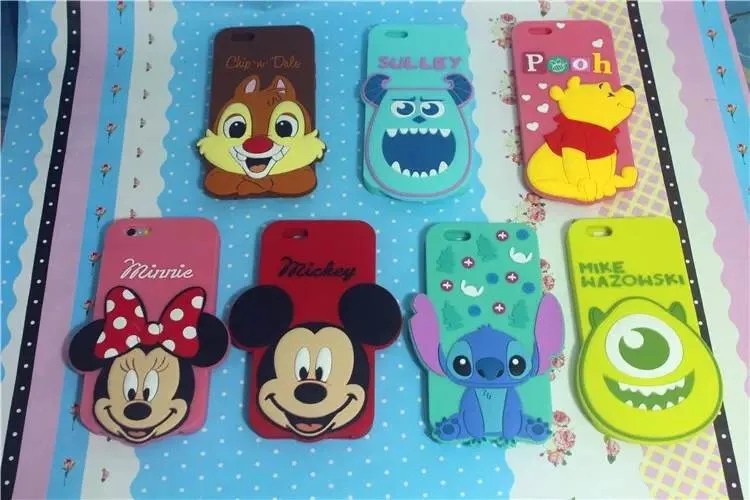 Novelty cartoon mickey case for samsung note 4 &ampminnie &ampmonster case&amp 3 covers |
