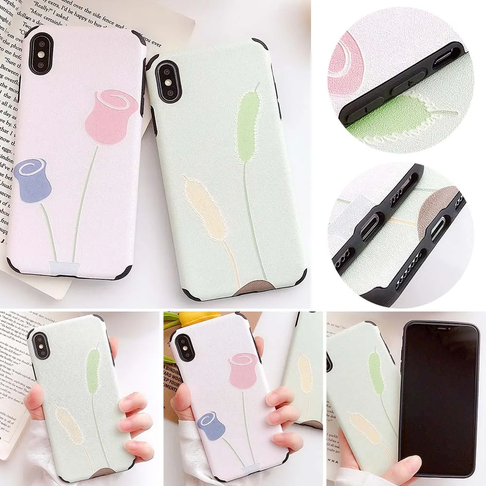 KISSCASE Embossed Phone Case For iPhone 7 X XR XS MAX 8 Plus Soft TPU Silicone Shockproof Funda 6 6S |
