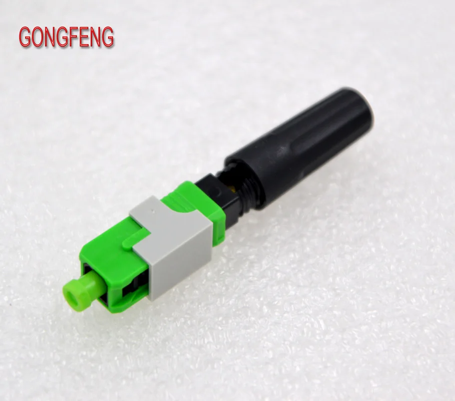 SC APC green 10pcs GONGFENG 100 шт. Новинка SC/APC оптоволоконный быстрый разъем FTTH, встроенный оптоволоконный быстрый разъем, специальная - Цвет: SC APC green 10pcs