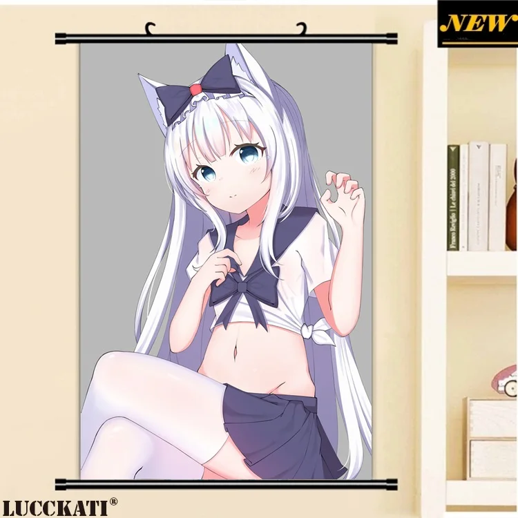 40X60 см Azur переулок Bilan Hangxian игра cameltoe Сексуальная лоли мультфильм аниме Настенная картина плакат прокрутки ткань холст живопись 25 - Цвет: L