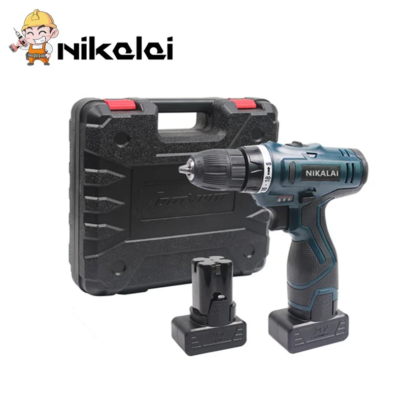 Электрическая дрель 25 в с запасной литиевой батареей аккумуляторная отвертка