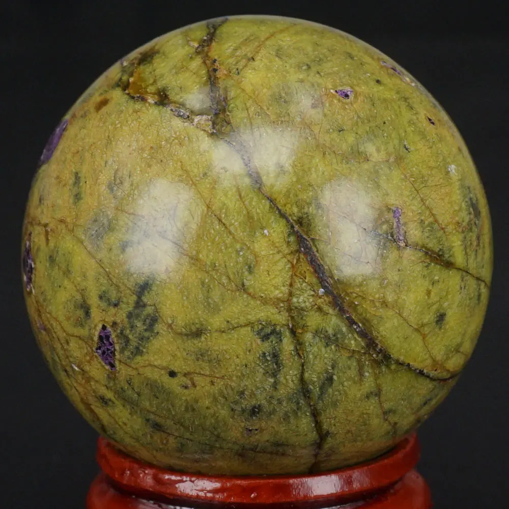 Натуральный камень 39 мм Змеиный &amp stitchtite Sphere шар чакра Кристалл Рейки Исцеление