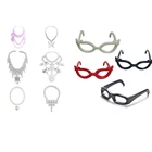 Пластиковые очки NK 4 шт. + 6 шт., модные ожерелье из пластиковой цепи для Monster High, кукольный для Барби, куклы, аксессуары для вечеринок