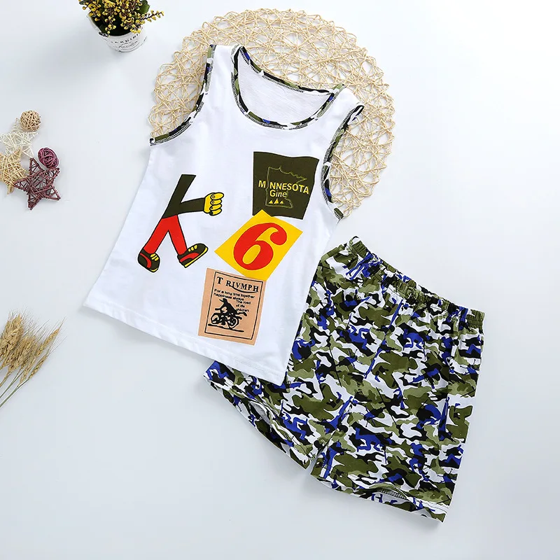 

Summer Cute Cartoon 2PCS Kids Baby Boys Girls Floral T-shirt Top Shorts Pants Set Clothes Children Pajamas Girls Clothing DS19