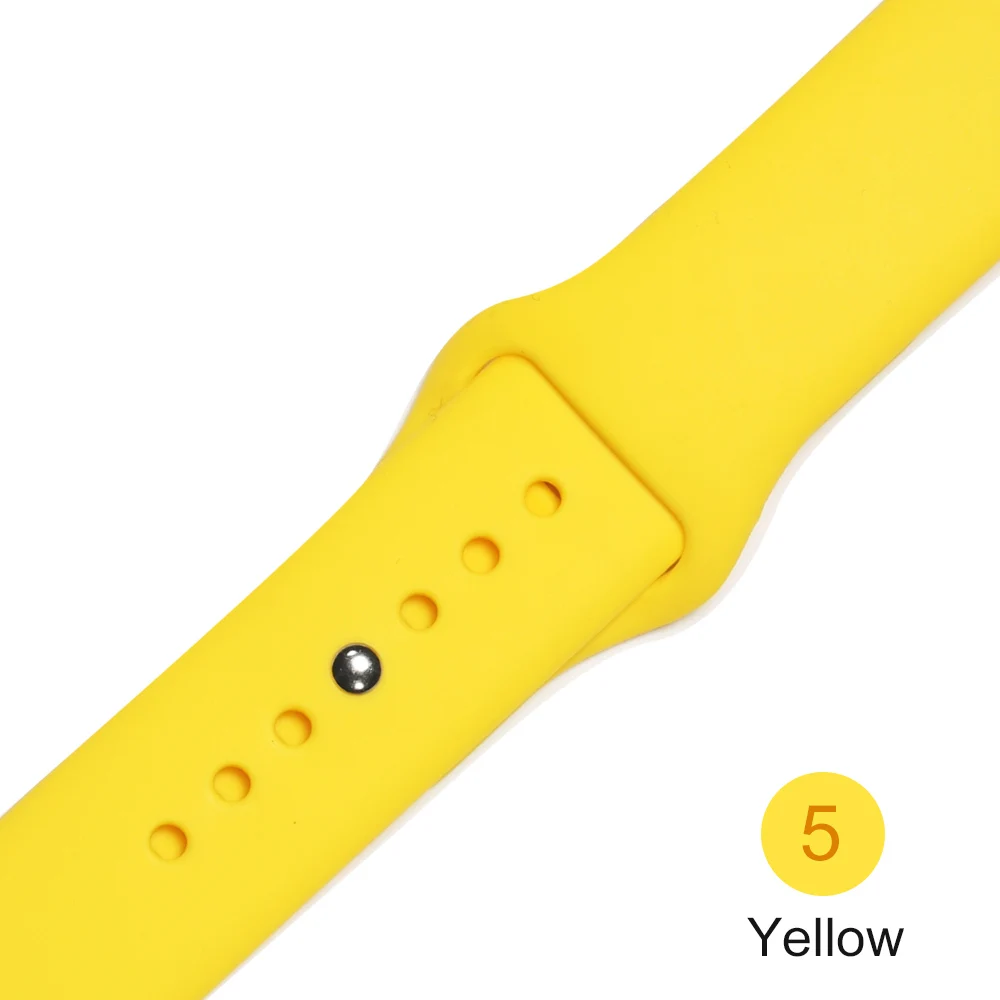 Спортивный силиконовый ремешок для apple watch серии 3/2/1, сменный ремешок для наручных часов, ремешок для наручных часов для apple watch 42mm 38 мм - Цвет ремешка: 5