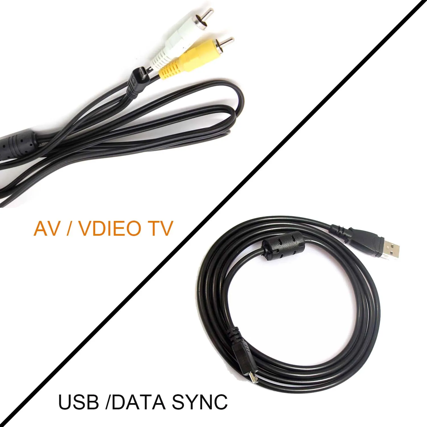 USB и AV ТВ кабель для цифрового фотоаппарата PANASONIC LUMIX DMC-FS15DMC-FS20 DMC-FS25 DMC-FS3 DMC-FS5 DMC-FS7 DMC-FS8 DMC-FX01 TZ3 FX8 LZ6 - Цвет: USB AND AV CABLE