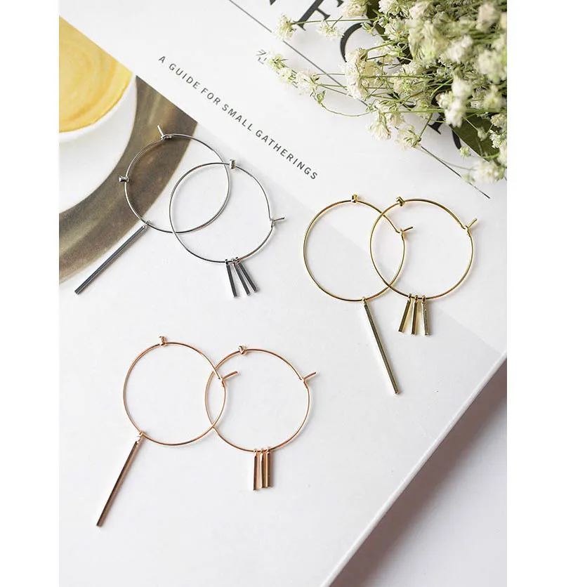 Для женщин большой круг геометрический кулон Длинные висячие серьги Винтаж