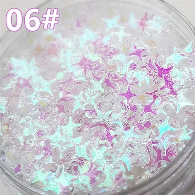 04 Ultrathin Sequins Nail Glitter Paillettes Irregular Rhinestone Eye Makeup Sequins Laser PET Sequin Nails Art Manicure Material - Цвет: 04