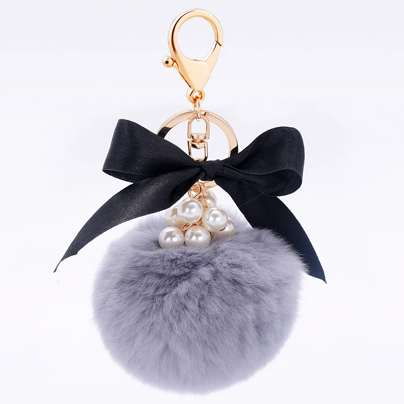 Лидер продаж пушистый шарик-брелок Симпатичные Помпона Имитация меха кролика Ball