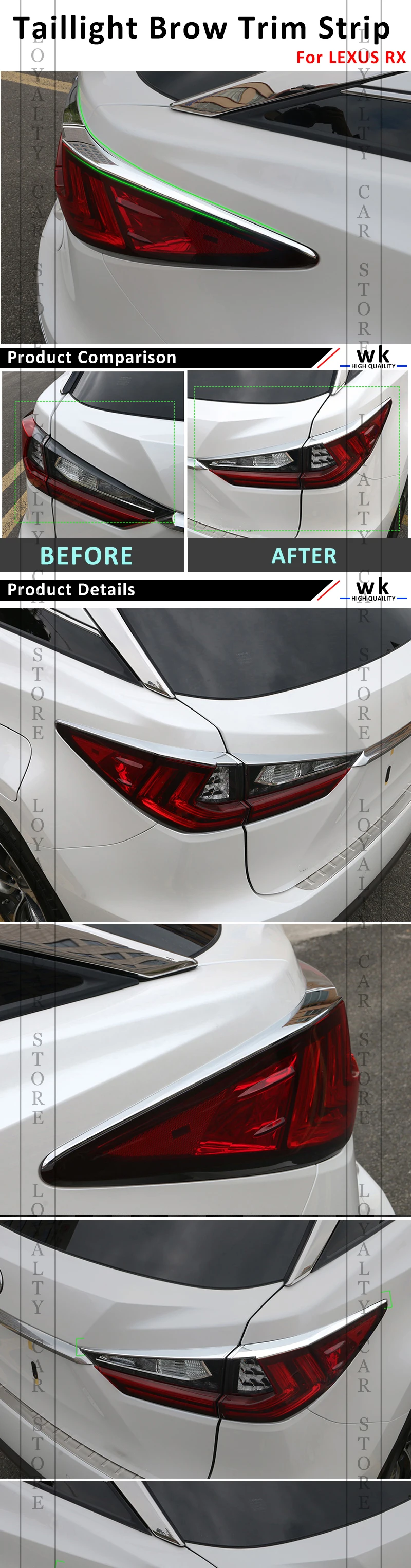 Лояльность для LEXUS RX ABS хром и матовый задний фонарь Крышка лампы отделка автомобильные молдинги авто аксессуары