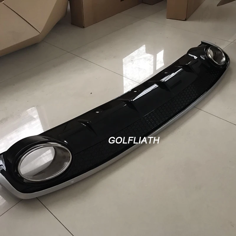 GOLFLIATH A4 B8 RS4 стиль авто автомобиль PP+ рассеиватель задней губы из нержавеющей стали задний бампер подходит для Audi A4 B8 2013