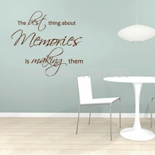 

The Best Thing About Memories is Making Them Art Wall Quotes Removable PVC Wall Sticker Home Decor Decals DIY fashion Poster