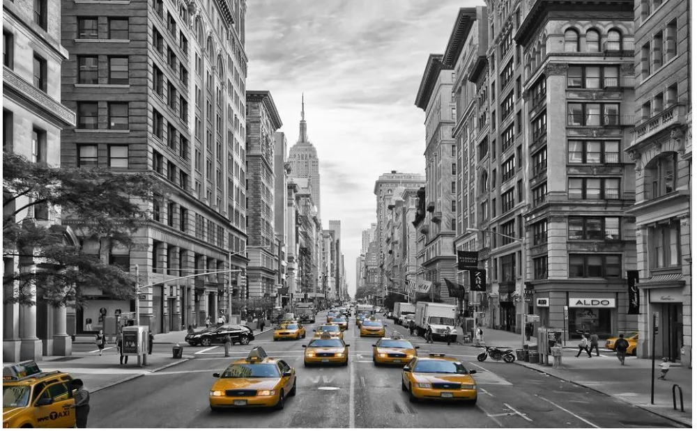 Пользовательские 3d фото обои Настенные современные черно белые строительные