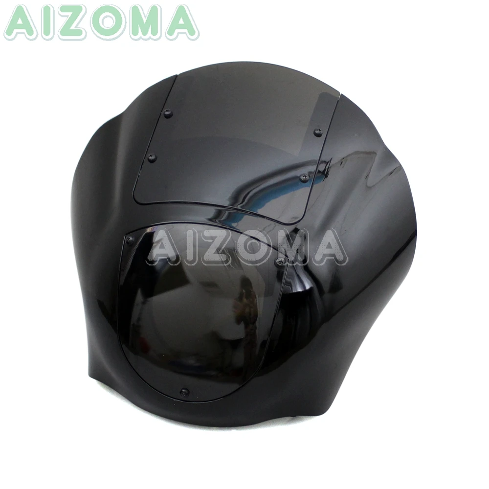 Дымовая передняя фара мотоцикла для Harley Dyna Low Rider Super Wide Glide 1986- Sportster XL 1200 883 Iron