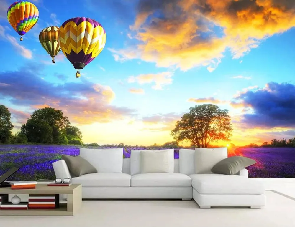 Hd пейзаж Эстетическая простая атмосфера воздушный шар гостиная спальня фрески