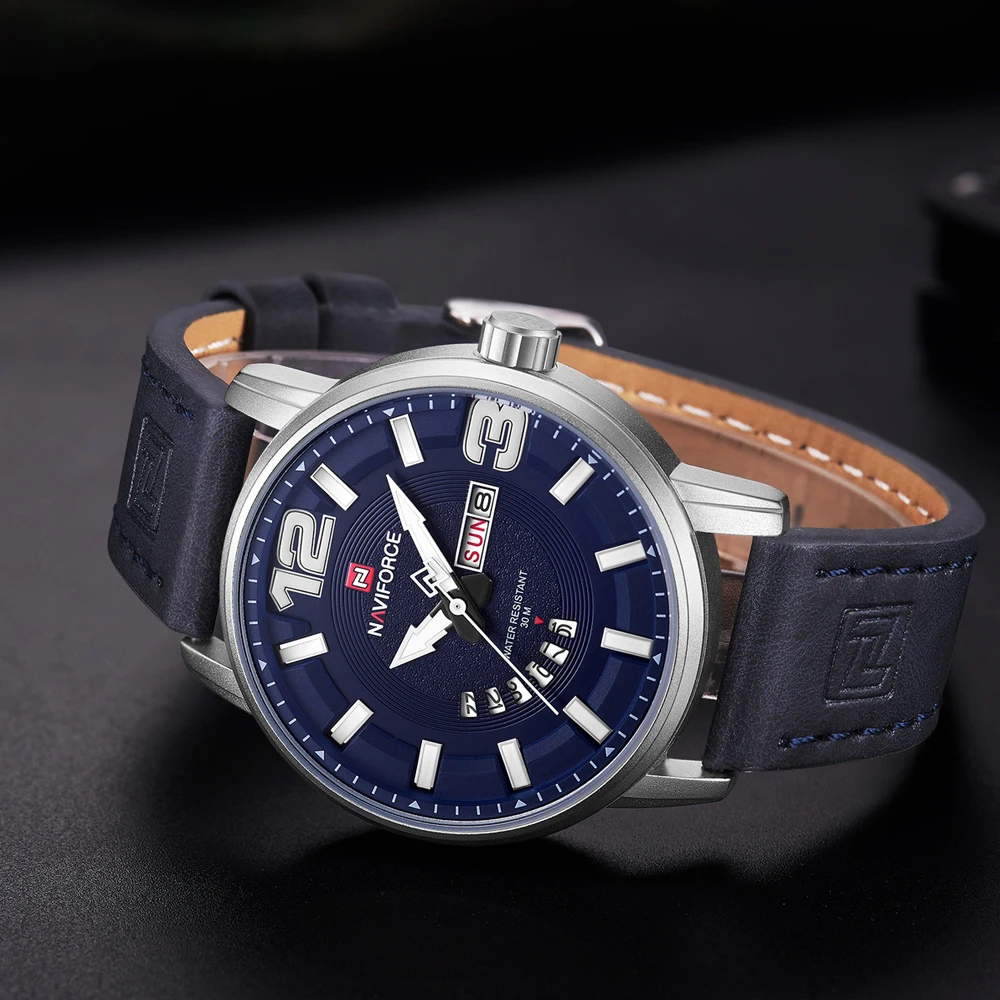 2019 Relogio NAVIFORCE синие кварцевые часы мужские лучший бренд класса люкс спортивные s