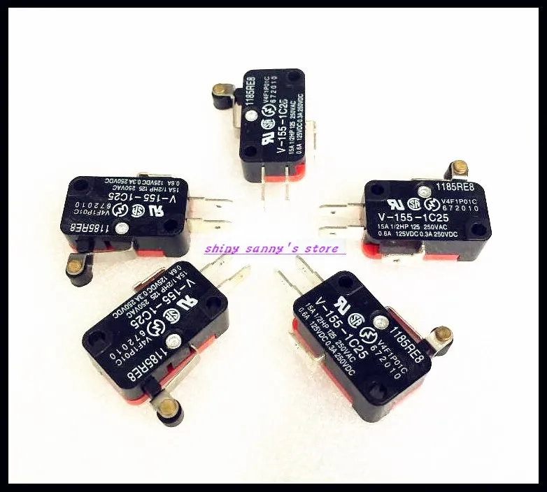 

20pcs/Lot V-155-1C25 Momentary Micro Limit Switch 15A 250VAC SPDT NO NC Snap Action Push Button Brand New