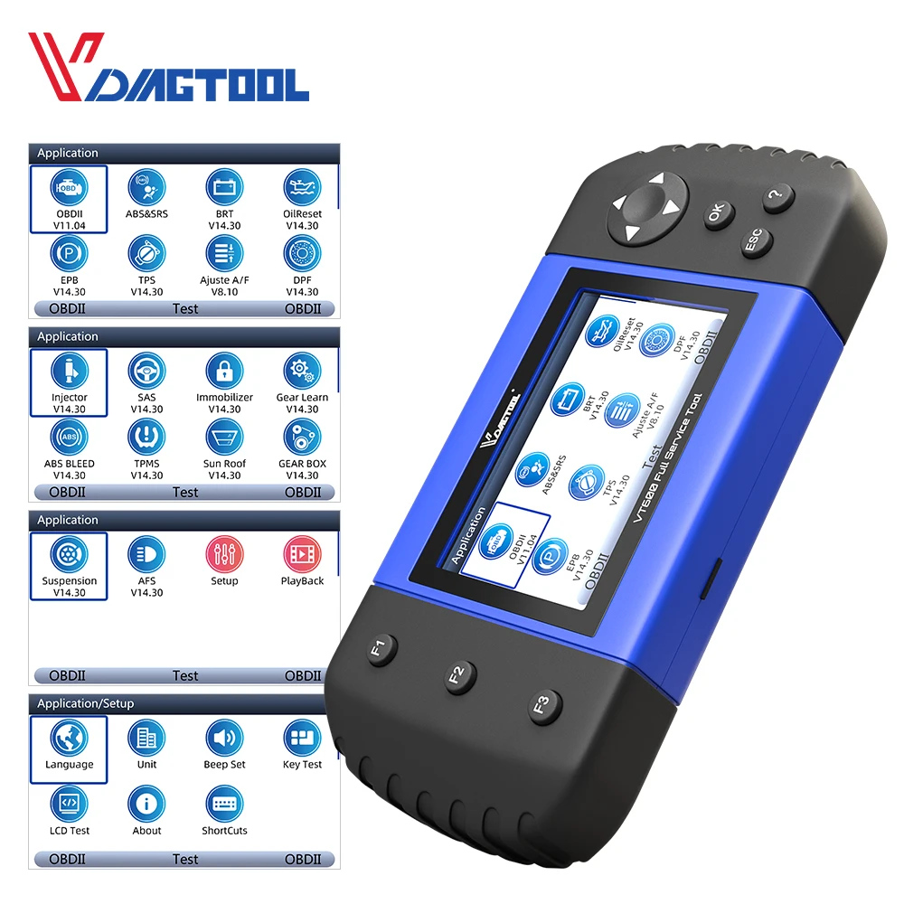 Автомобильный сканер VDIAGTOOL VT600 ABS SRS EPB сброс масляного сервиса DPF TPMS