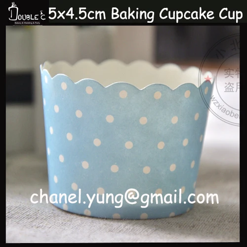 5x4 5x50 шт причудливые синие точечные пузыри Бумажные Формочки для кексов бумажная
