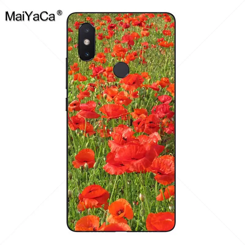 MaiYaCa красный Маки васильки новейший модный роскошный чехол для телефона xiaomi mi 8se 6