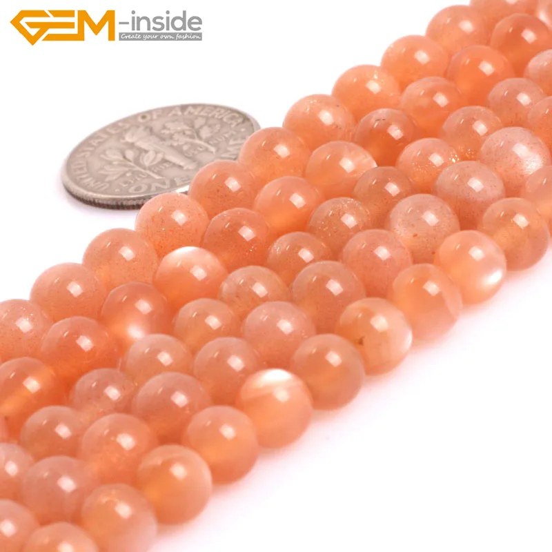 _ AAA бусины из натурального камня круглые оранжевые Sunstone для изготовления