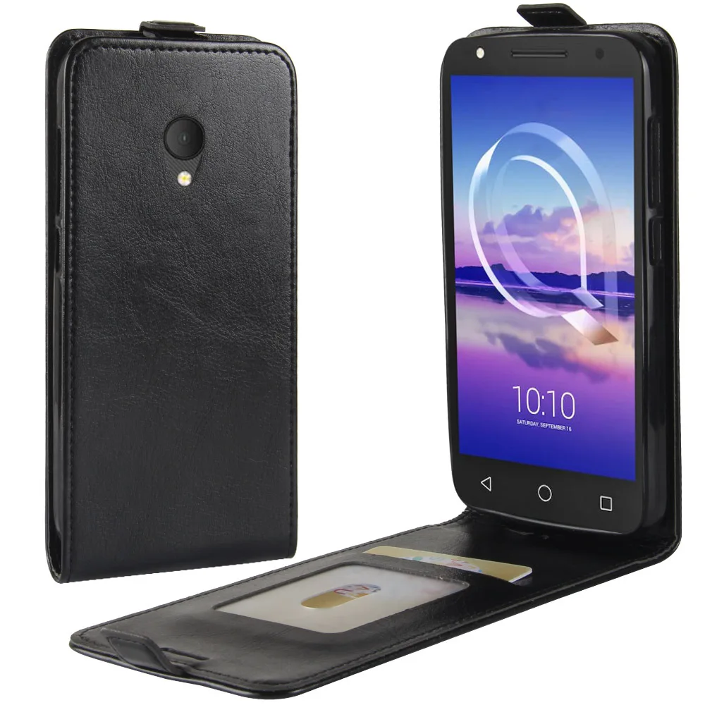 Вертикальный откидной кожаный чехол с держателем для карт Alcatel U5 3G 4G HD полный