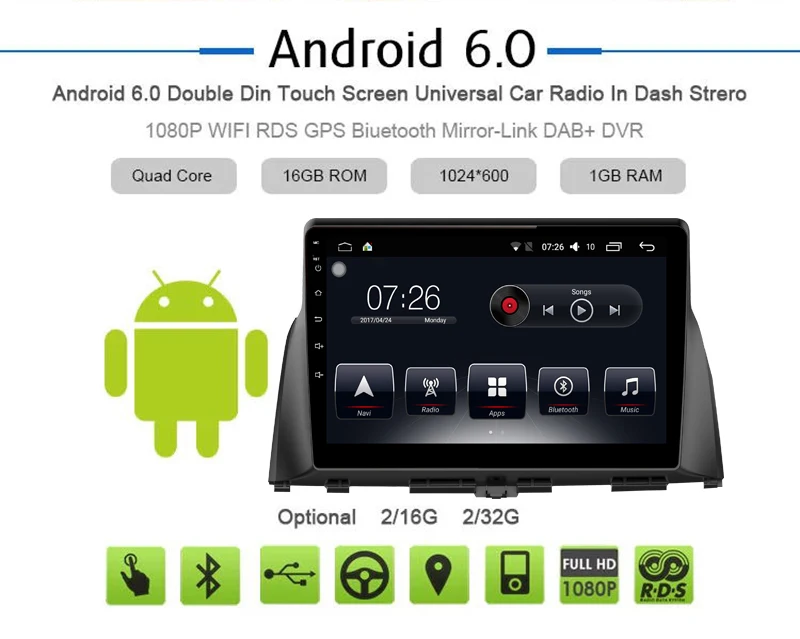 Android 7 1 автомобильный dvd плеер для KIA K5 2015 2017 GPS навигационная система с Carplay/Bluetooth/Dual