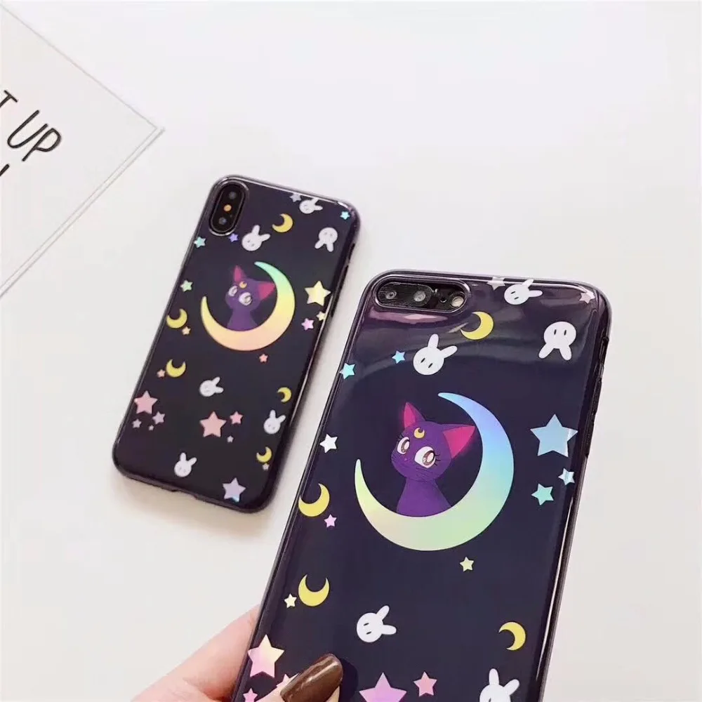 Super Cute Shimmering Powder Laser Starry Sky Luna Cat Rabbit High Quality IMD TPU Case Cover For Iphone6 6S 7 7S 8 6P 7P 8P X |