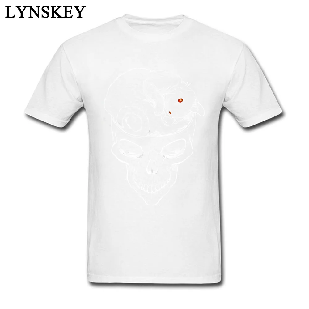 Stylish Men T Shirt A Cat In The Brain Lucio Fulci Trendy Skull Printed Tees 100% Cotton Tops Crewneck Short Sleeve | Мужская одежда