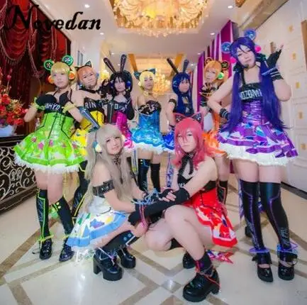 Lovelive Maki Nishikino Minami Kotori светодиодная феи униформа для горничной пробуждающая