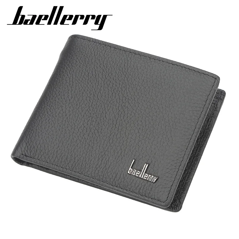 Кожаный мужской кошелек 2019 короткий для монет маленький с застежкой мужские