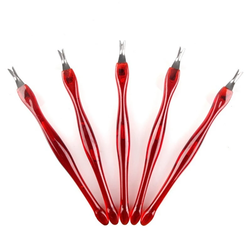 Кутикулы из нержавеющей стали толкатель для ногтей маникюрная вилка отделка