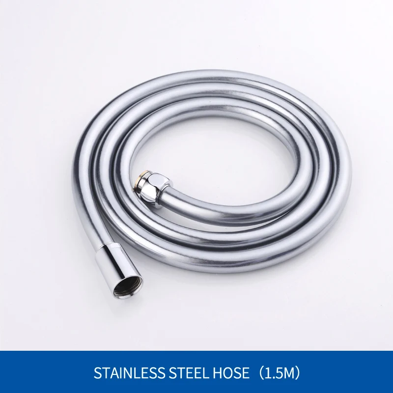 Hose Only Квадратная латунная Регулируемая подъемная раздвижная планка с душевым держателем, настенное крепление, горка, набор для душа с душевой кабиной и шлангом, хром - Цвет: Hose Only