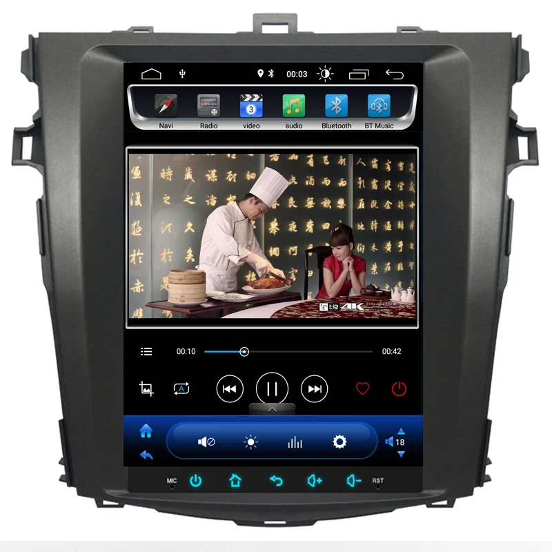 9," новейший Tesla Android 8,1 подходит для TOYOTA Corolla 2007 2009 2010 2011 2012 Авто A/C автомобильный dvd-плеер навигация gps радио