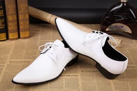 zapatillas hombre black white men shoes leather pointed toe lace up solid low heel male flats sapato masculino plus size13