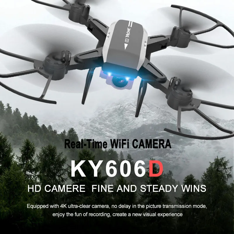Новый MJDTOYS KY606D RC складной Дрон Квадрокоптер вертолет с 4K HD Wifi камерой VS ky601s |
