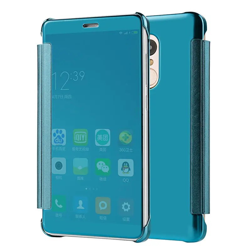 SPCASE Mirror Flip Clear Window Cases For Xiaomi 5S 5 Electroplating Phone Stand Back Cover Redmi 4 Prime Note 4X 3 | Мобильные