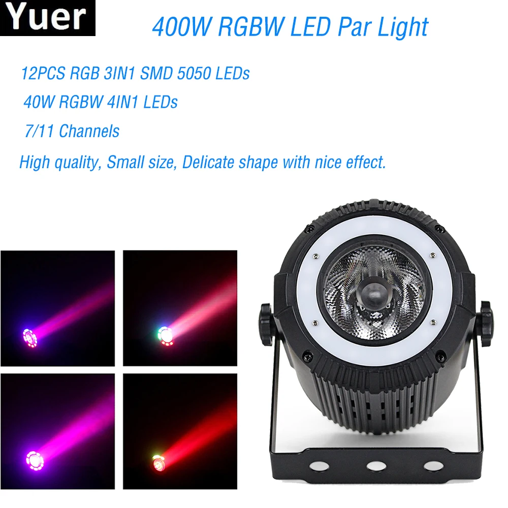 Высококачественный светодиодный светильник RGBW 4 в 1 40 Вт 12 шт. RGB 3 SMD 5050 светодиодов