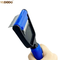 2 in 1 stainless steel dog comb multi purpose pet grooming tool hair removing brush for cat dogs