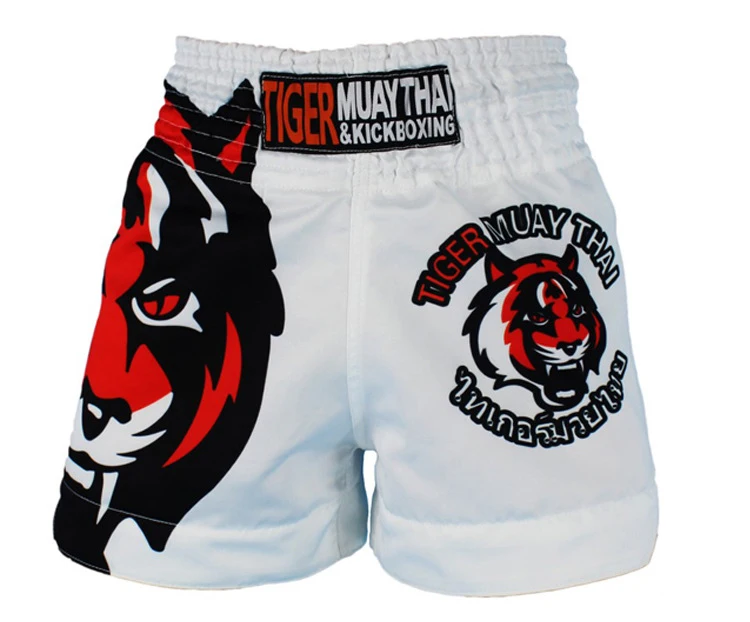 Спортивные Боксерские Шорты Для MMA белые боксерские шорты с тигром для конкурса