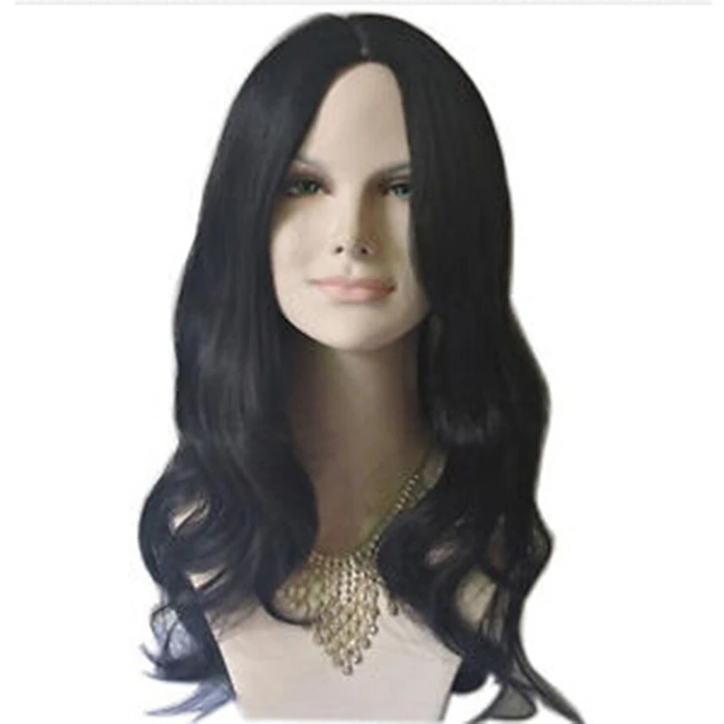 

Long Ombre Brown Black High Density Temperature Synthetic Wig For Black/White Women Glueless Wavy Cosplay Hair Wig