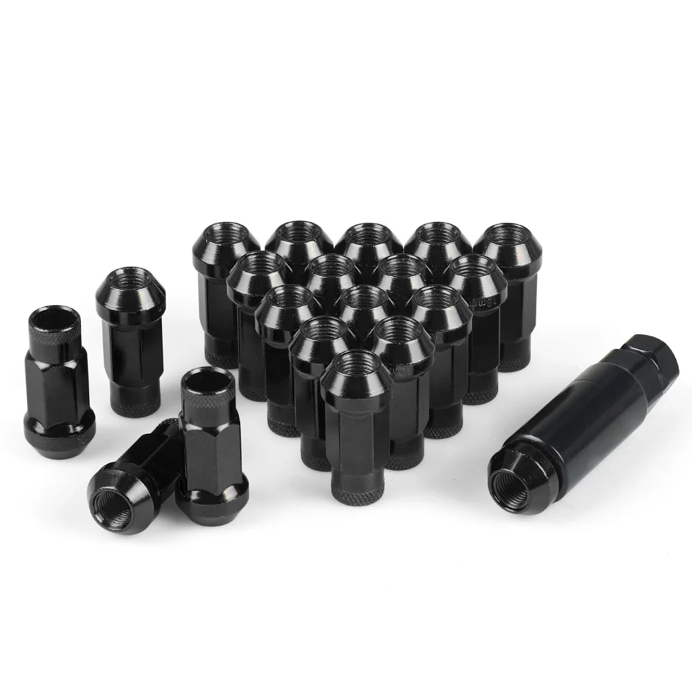 M12x1.5/M12x1.25 гайки для колес, железные гоночные гайки, гайки для гонок, 20 шт., 47 мм, гайки для гонок, гайки для колес