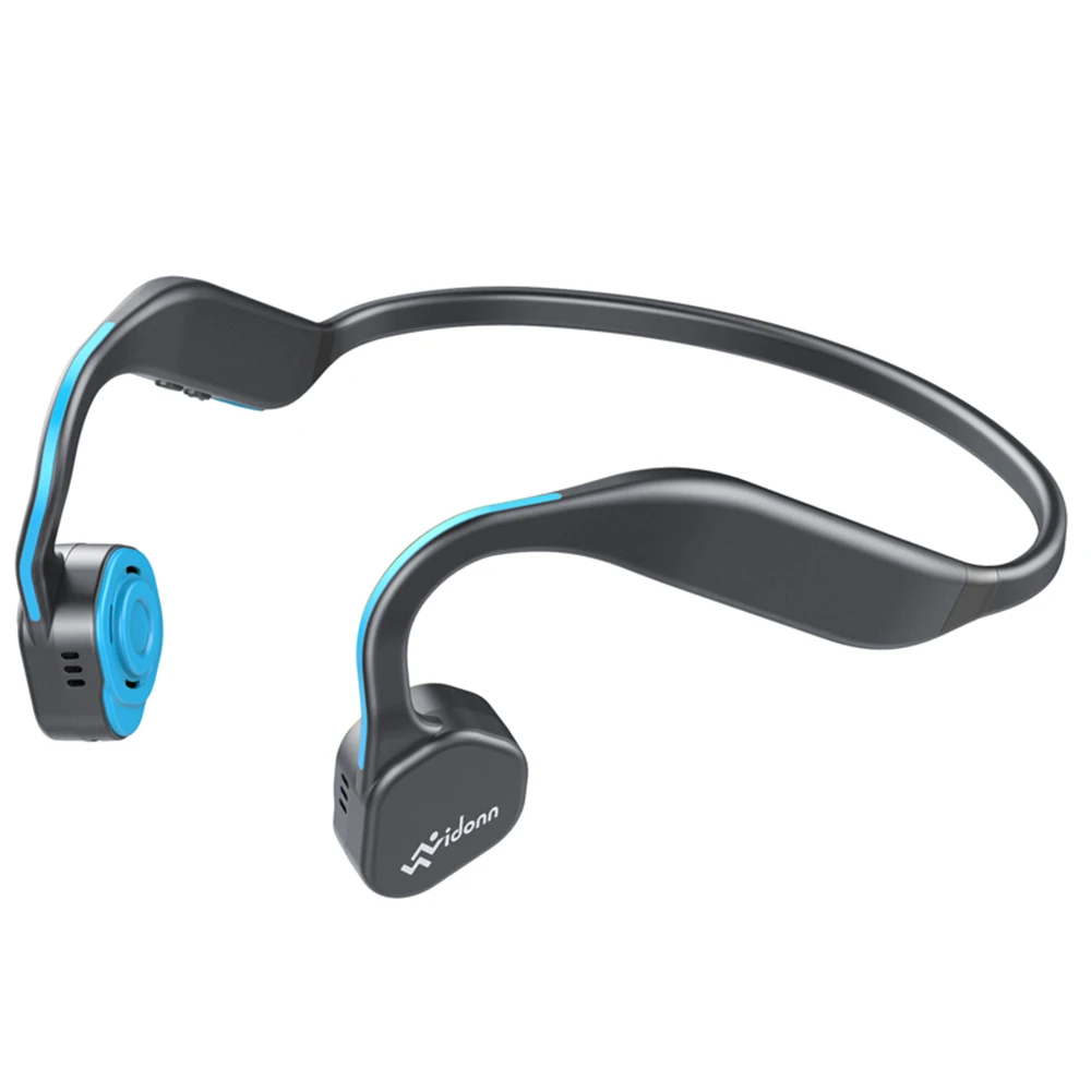 Vidonn F1 беспроводной костной проводимости HiFi Bluetooth наушники с микрофоном шумоподавления водонепроницаемый Бег Спорт шейный браслет наушники - Цвет: Blue