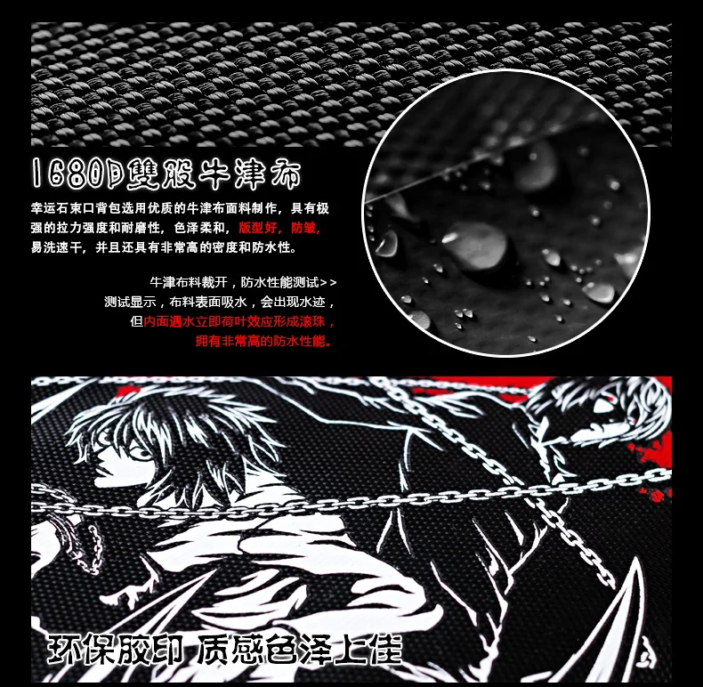 Death Note Топ аниме японский повседневный рюкзак шнурок луч порт Cartoo L Ягами свет школьный плечи мешки