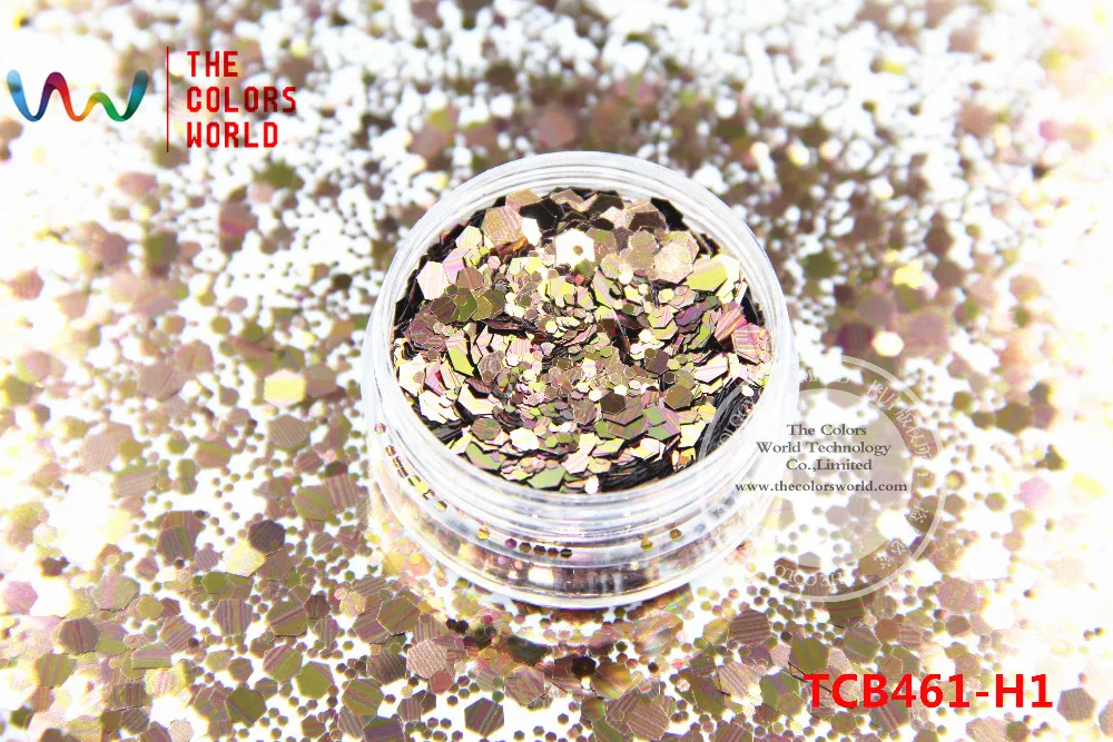 TCB461 шестигранный узор цвета блестки пайетки для дизайна ногтей и других поделок |