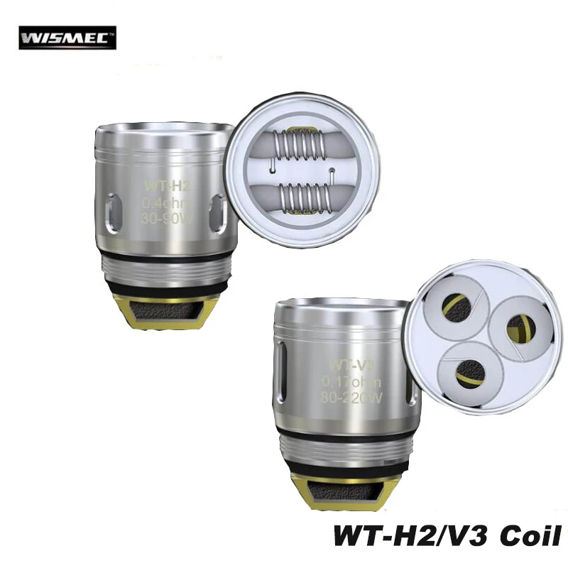 5 шт./лот wismec wt серии замена катушки головы WT H2 0.4ohm/WT V3 0.17ohm для Каге распылитель
